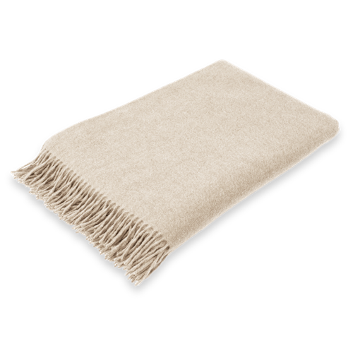 Kaschmir Wolldecke - Creme-Beige